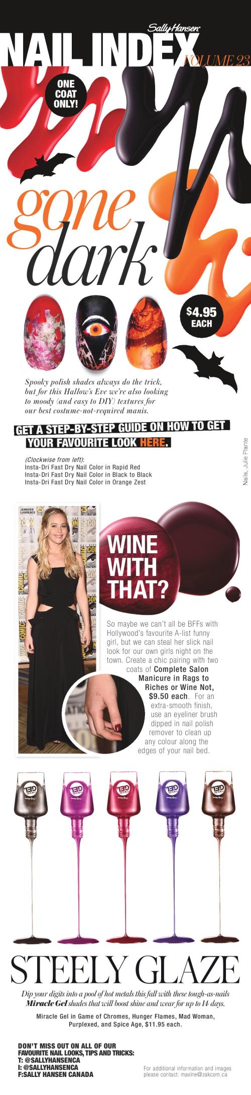 Sally Hansen Nail Index Halloween Vol 23