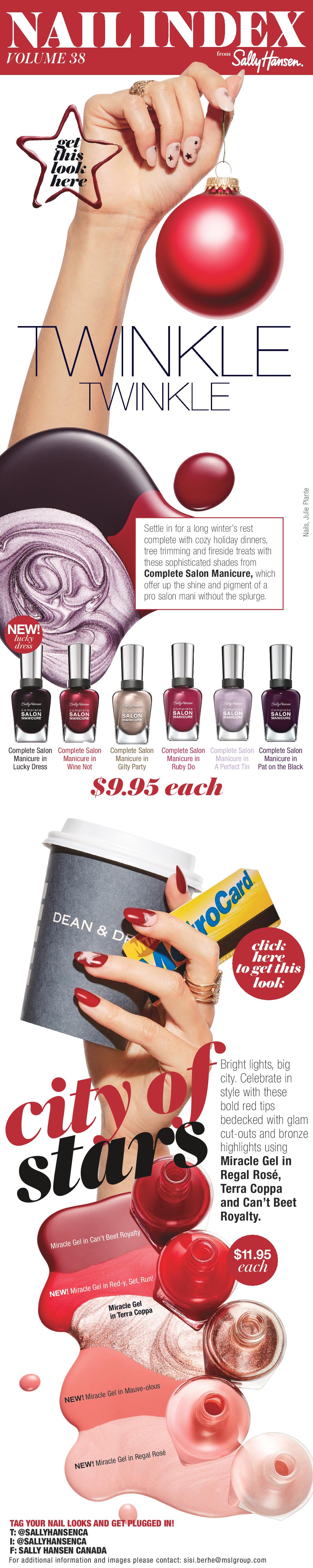 Sally Hansen Nail Index Holiday Vol 38