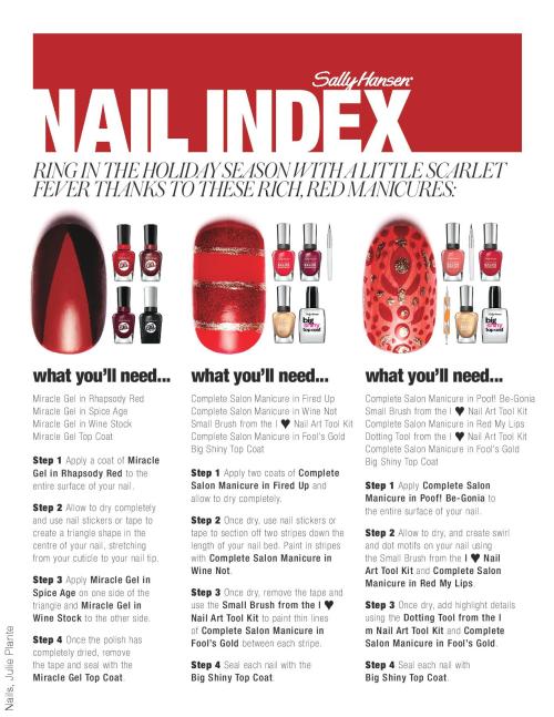 Sally Hansen Nail Index How To Holiday Vol 24