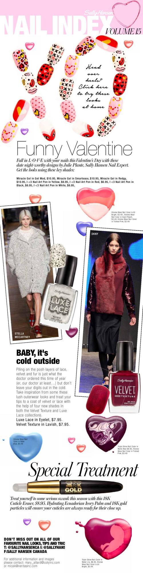 Sally Hansen Nail Index Valentines VOl 15